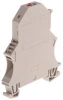 1012400000 Weidmuller W Series Beige Fused DIN Rail Terminal, 6mm², Single-Level, Screw Termination, Fused