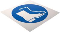 813-4592 RS PRO Plastic Mandatory Foot Protection Sign With Pictogram Only Text