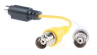 110-028-919 Van Damme Male 4 Pin mini-DIN to Female BNC x 2 DIN Cable 150mm