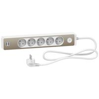 st935u1wb Schneider Electric 1.5m 5 Socket USB A Extension Lead Open Reel, 250 V, IP44