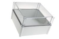 pc-2828-18-t-enclosure Fibox SOLID PC Series Grey Polycarbonate Enclosure, IP66, IP67, Transparent Lid, 278 x 278 x 180mm
