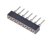 831-87-007-10-001101 7 Way Preci-Dip Straight Through Hole 2mm SIL Socket, Solder, 3A 100 V ac, 150 V dc