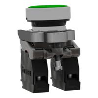 xb4ba35 Schneider Electric XB4 Series Push Button, Spring Return, Panel Mount, 22mm Cutout, 1NO + 1NC, 600V, IP66, IP67, IP69,