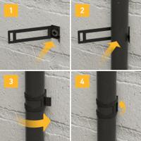 182-3863 RS PRO, Conduit Fitting, Galvanised Steel, Black