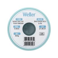 t0051386399 Weller Wire, 0.8mm Lead Free Solder, 217-221°C Melting Point