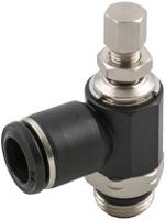 231-2682 RS PRO 55906 Series Threaded, Tube Flow Regulator, 1/4 in Male Inlet Port, 1/4in Tube Inlet Port x 10mm Tube Outlet Port