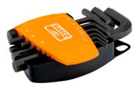 be-9578 Bahco 9 piece L Shape Metric Hex Key Set, 1.5 mm, 2.5 mm, 2 mm, 3 mm, 4 mm, 5 mm, 6 mm, 8 mm, 10 mm