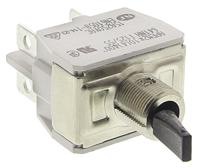 641nh2 APEM Toggle Switch, Panel Mount, (On)-Off, 2RT, Tab Terminal