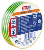 53988-00076-00 Tesa 53988 Green, Yellow Soft PVC Electrical Insulation Tape, 19mm x 20m