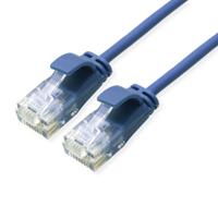 21153942-100 Roline, 500mm Cat6a, Blue RJ45 to Male RJ45 Male, UTP Unshielded, Terminated LSZH Sheath