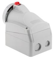 5-554-59 Legrand, P17 Tempra Pro IP66, IP67 Red Wall Mount 3P + N + E Industrial Power Socket, Rated At 32A, 415 V