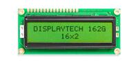 162g-bc-bw Displaytech 162G BC BW 162G Alphanumeric LCD Display, Yellow-Green on, 2 Rows by 16 Characters, Transflective
