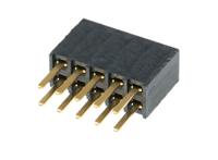 ssw-105-02-g-d Samtec SSW Series Straight Through Hole Mount PCB Socket, 10-Contact, 2-Row, 2.54mm Pitch, Solder Termination