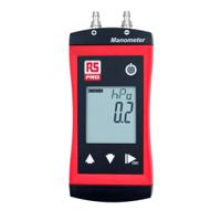 205-0977 RS PRO RS 1113 Differential Manometer With 2 Pressure Port/s, Max Pressure Measurement 0.02bar With UKAS Calibration