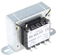 504-751 RS PRO 12VA 2 Output Chassis Mounting Transformer, 15V ac, IEC 61558-2-6