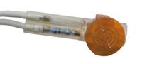 ind580405-240-tamb CAMDENBOSS Orange Panel Mount Indicator, 240V, 10mm Mounting Hole Size, Lead Wires Termination