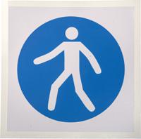 813-4491 RS PRO Vinyl Mandatory Use This Walkway Sign With Pictogram Only Text