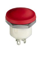 ixp5s16m APEM IX Series Push Button Switch, Momentary, Panel Mount, 12mm Cutout, NC/NO, Red LED, 28V dc, IP67, IP69K