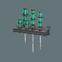 05008901001 Wera 300/7 Mix 2 Pozidriv; Slotted Screwdriver Set, 7-Piece