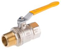 733-5274 RS PRO Brass Full Bore, 2 Way, Ball Valve, Threaded, BSPP 1in, 40 → 30bar Operating Pressure