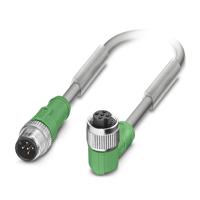 1457283 Phoenix Contact Male 5 way Straight Plug M12 to Male 5 way Angled Socket M12 Sensor Actuator Cable, 0.3 m