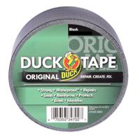 222227 DUCK TAPE Duck Tape  Duct Tape, 25m x 50mm, Black, Gloss Finish