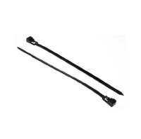 269-1861 RS PRO Cable Tie, Releasable, 200mm x 4.5 mm, Black Nylon, Pk-250