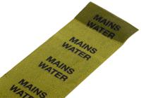 711-378 RS PRO Green PP, Vinyl Pipe Marking Tape, text Mains Water, Dim. W 50mm x L 33m