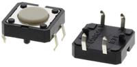 b3f-4000 Omron Ivory Plunger Tactile Switch, SPST 50 mA @ 24 V dc 0.8mm Through Hole