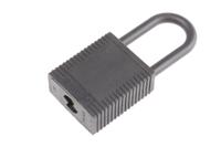 813595 Brady LOTO-6 Key Weatherproof Nylon Padlock, 6.35mm Shackle, 38.10mm Body