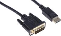 182-8787 RS PRO Male DisplayPort to Male DVI-D Dual Link, PVC  Cable, 1080p, 3m