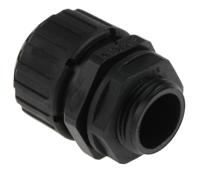 asf21m20a Adaptaflex Straight, Conduit Fitting, 21mm Nominal Size, M20, Nylon 66, Black IP66, IP67, IP68, IP69K rating