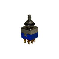 13445ad2k APEM 1300 Series Series Push Button Switch, DP, Bushing, 11.9mm Cutout, On/Mom, 30V dc