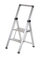 259-5112 RS PRO 2 Tread Aluminium Steps 450mm Platform Height, Silver