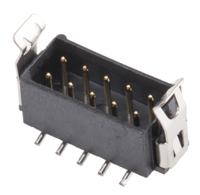 m80-8281042 HARWIN Datamate L-Tek Series Right Angle Surface PCB Header, 10 Contact(s), 2 mm Pitch, 2 Row, Shrouded