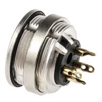 0304-04 Lumberg 4 Pole Din Socket, DIN EN 60529, 5A, 250 V ac IP68, Female, Panel Mount