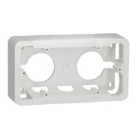 nu840418 Schneider Electric Unica White ABS Back Boxes,  Surface Mount, 2 Gangs, 87 x 158 x 40mm