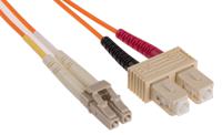 536-6973 RS PRO LC to SC Duplex Multi Mode OM1 Fibre Optic Cable, 62.5/125μm, Orange, 3m