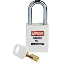 150367 Brady LOTO-101 Key Weatherproof Nylon, Steel Padlock, 6.35mm Shackle, 38.00mm Body