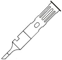 t0051644599 Weller 60 01 03 2 mm Bevel Soldering Iron Tip for use with WP60