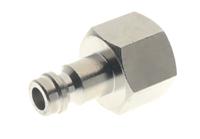176-1947 RS PRO Nickel Plated Brass Male Coupler Nipple, G 1/4 Female 1/4in Threaded
