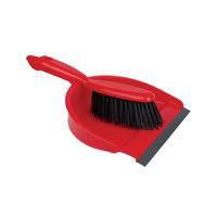 227-914 RS PRO Red Dustpan & Brush for Dust Cleaning with brush included