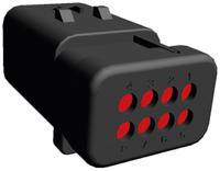 776538-1 TE Connectivity, AMPSEAL 16 Automotive Connector Plug Red Clip Mount 8 Way