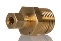262-3231 RS PRO 1/2 BSPT Compression Fitting for Use with Thermocouple or PRT Probe, 6mm Probe
