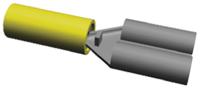 641321-1 TE Connectivity PIDG FASTON .187 Yellow Insulated Female Spade Connector, Receptacle, 4.75 x 0.51mm Tab Size, 0.1mm² to