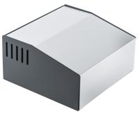 500-0940 Hammond 500 Series Grey Aluminium, Steel Desktop Enclosure, Sloped Front, 180 x 196 x 100mm
