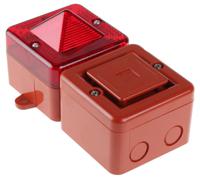 sonfl1xac115rr e2s SONFL1X Series Red Sounder Beacon, 115 V ac, IP66, Wall Mount, 100dB at 1 Metre