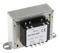 504-246 RS PRO 50VA 2 Output Chassis Mounting Transformer, 9V ac, IEC 61558-2-6