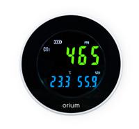 11334 Orium Quaelis 16 CO2 Sensor for CO2, Humidity, Temperature, +70°C Max, 99.9%RH Max, Rechargeable Battery Via USB Cable