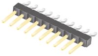 tsm-110-02-l-sh Samtec TSM Series Right Angle Surface Pin Header, 10 Contact(s), 2.54 mm Pitch, 1 Row, Unshrouded